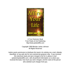Affirm Your Life - Michele Janine Johnson Affirm Your Life - Michele Janine Johnson